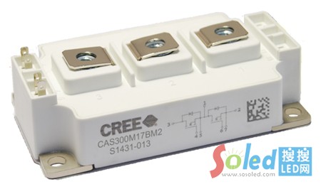 科銳新型全SiC 1.7kV半橋式功率模塊