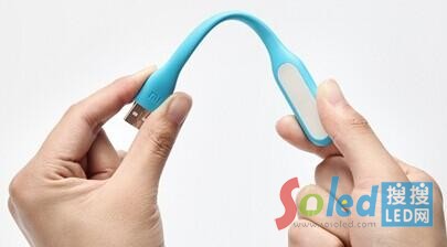 小米LED隨身燈中間可任意彎折
